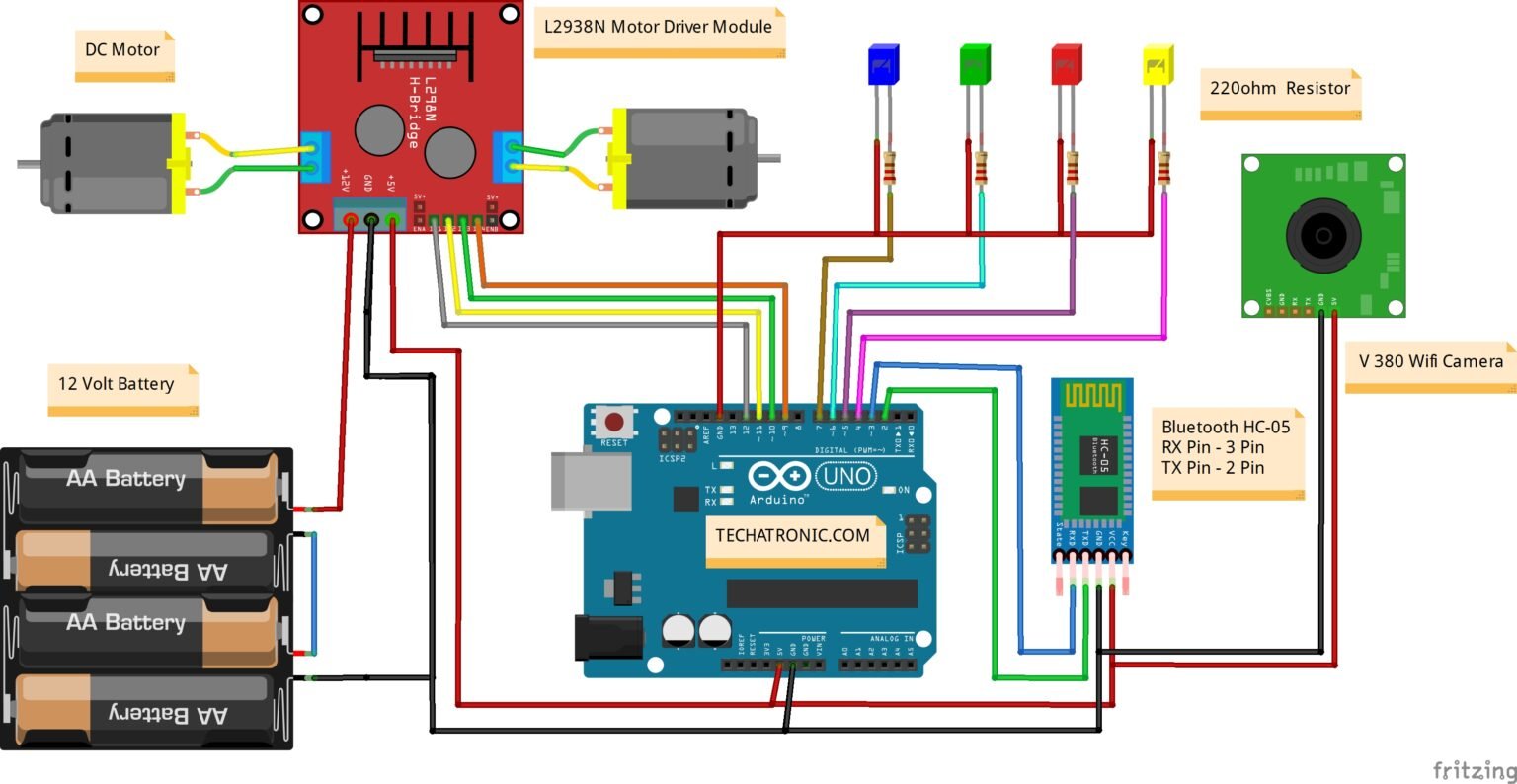 Spy Robot with Camera Project | Mobile phone control spy robot project