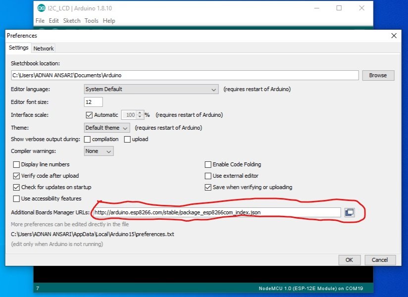 Arduino esp32 setup preference