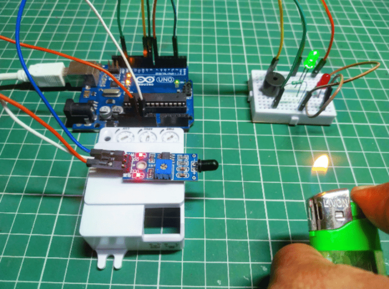 Flame detector using Arduino | Flame sensor Arduino Interfacing