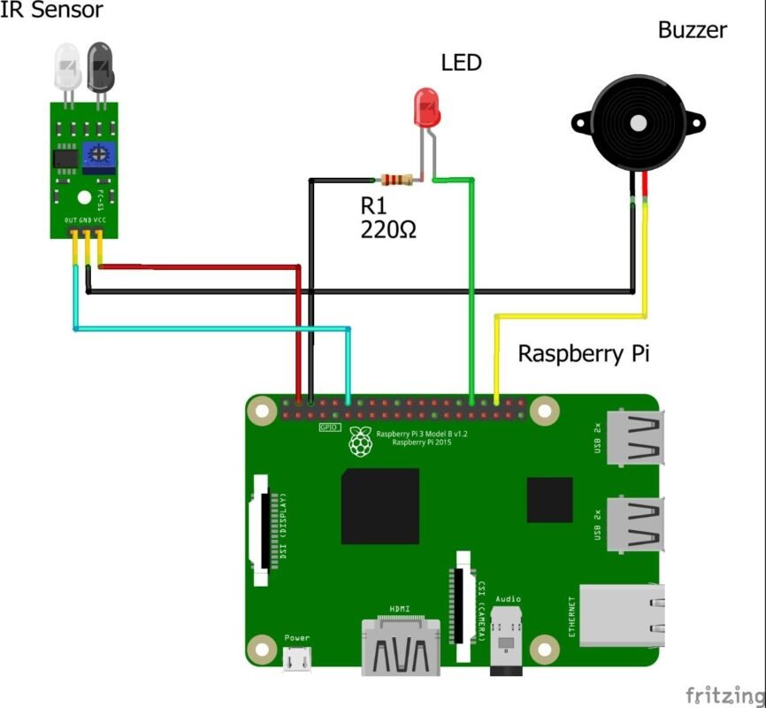 Raspberry Pi with IR Sensor LM358 using Pyhton Raspberry pi tutorial