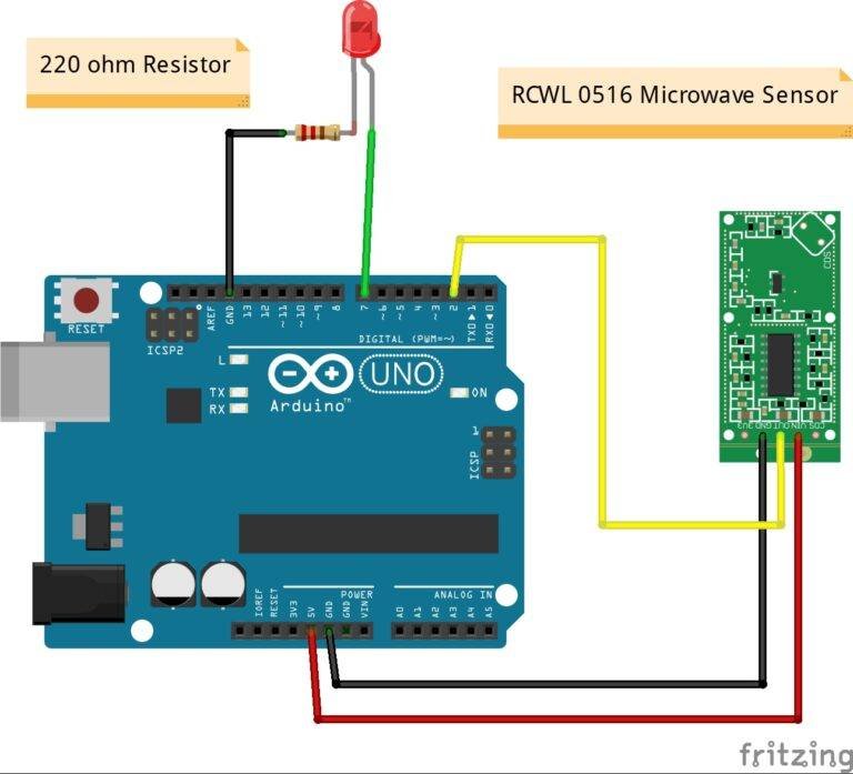 Interfacing RCWL 0516 with Arduino | Microwave Sensor