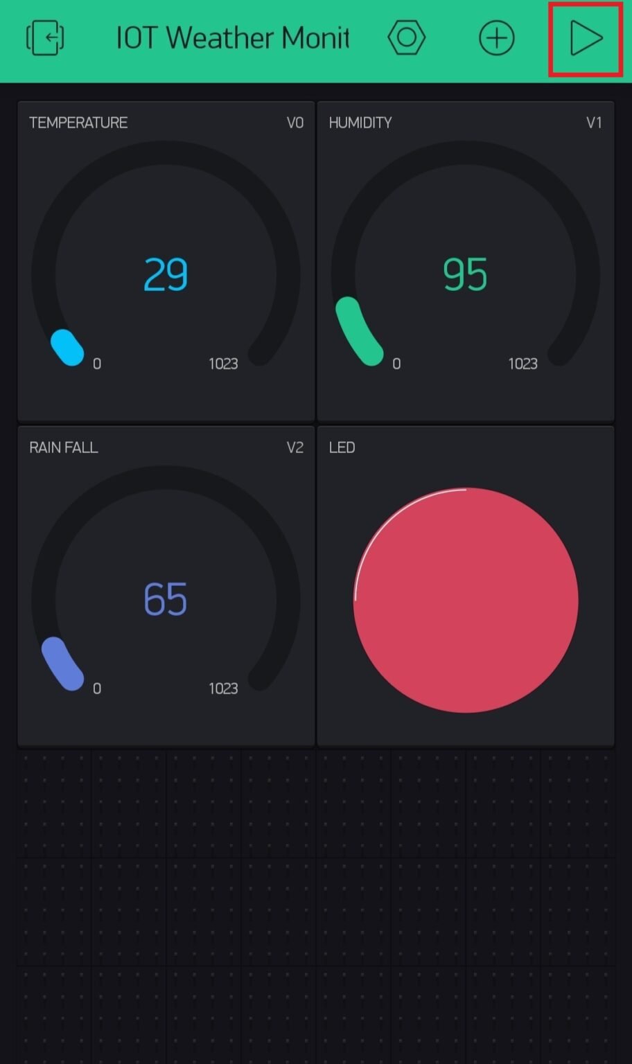 Iot Weather Monitoring System Nodemcu Blynk App 0041