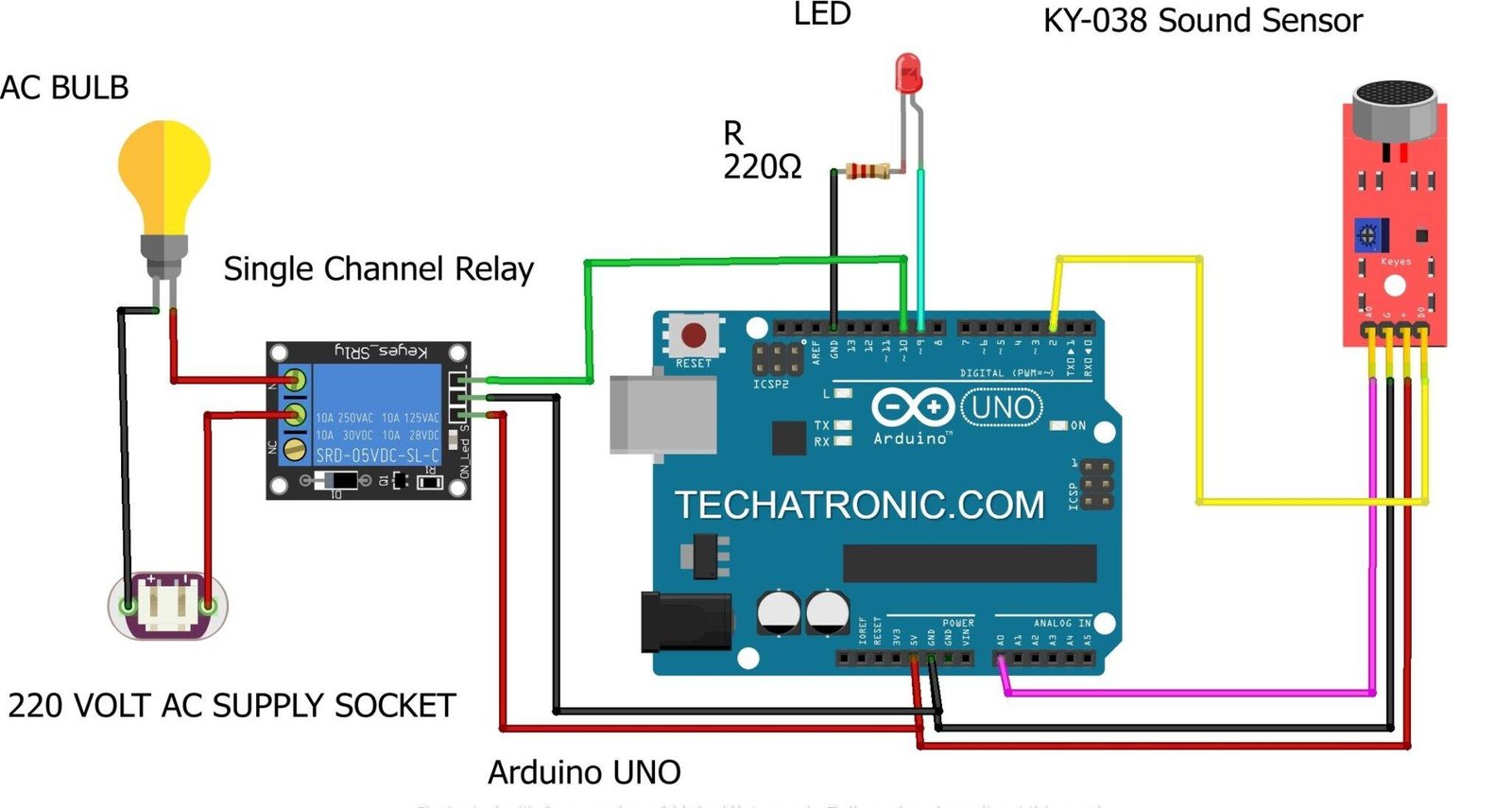 Clap switch with Arduino and ky038 sensor | Clap switch tutorial