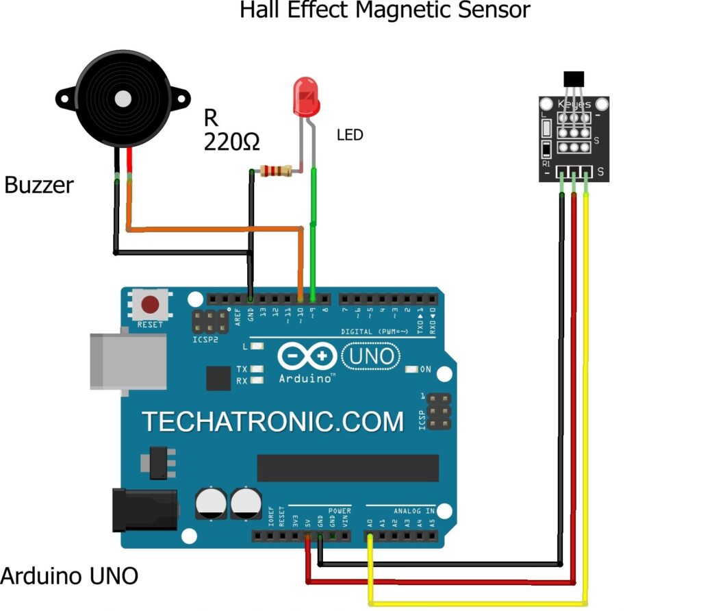 hall effect arduino circuit