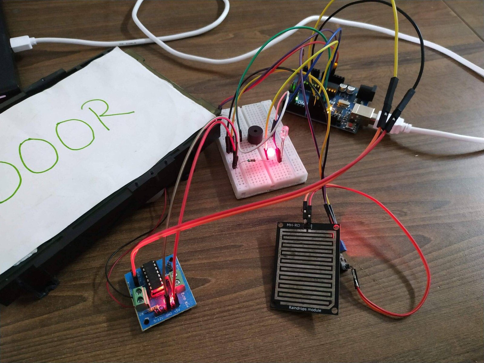 Rain detector using Arduino Rain detector Arduino project