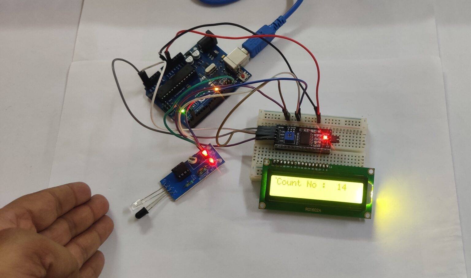 Counter using IR and arduino | Object counter with arduino using IR sensor