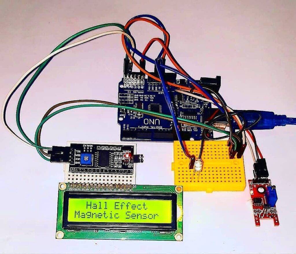 Sensor efek hall dengan Arduino