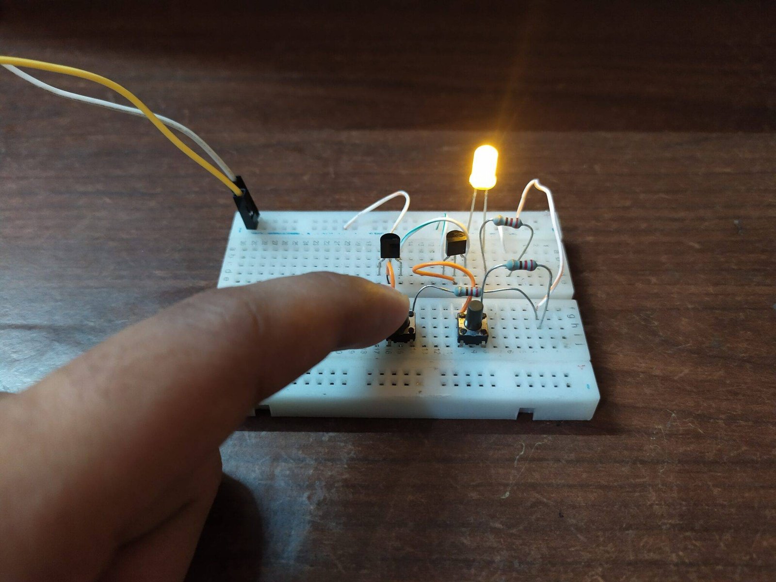 Logic Gates With Transistors On Breadboard Implement Logic Gates