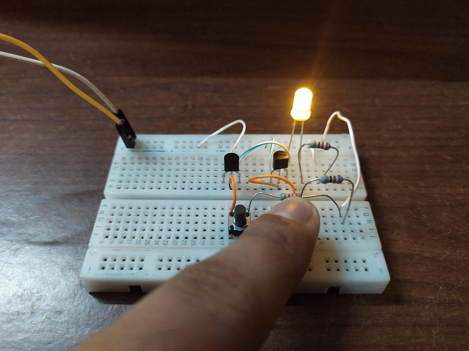 Logic Gates With Transistors On Breadboard Implement Logic Gates