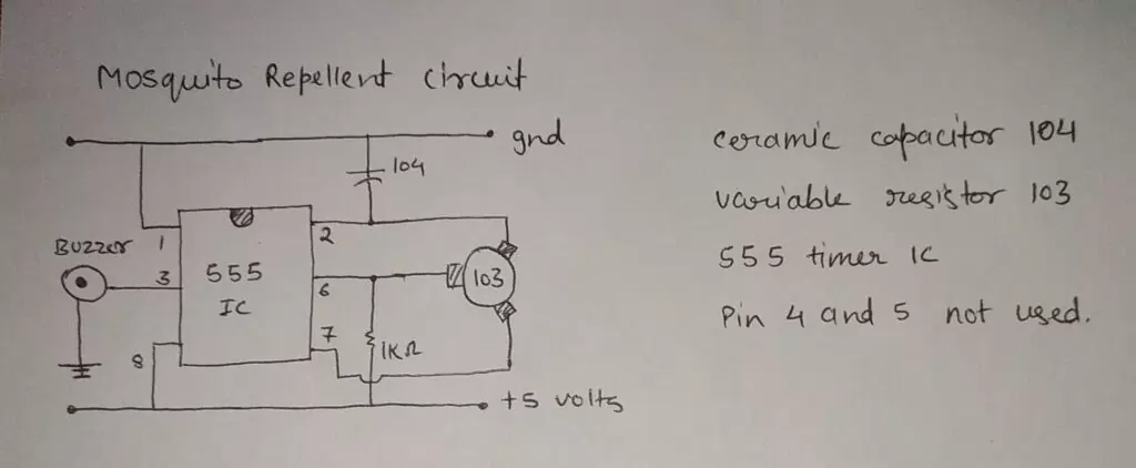 Mosquito repellent circuit 