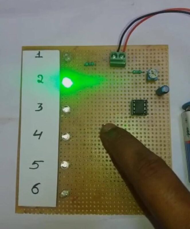 Digital Dice Using 4017 IC And 555 IC 555 Timer project