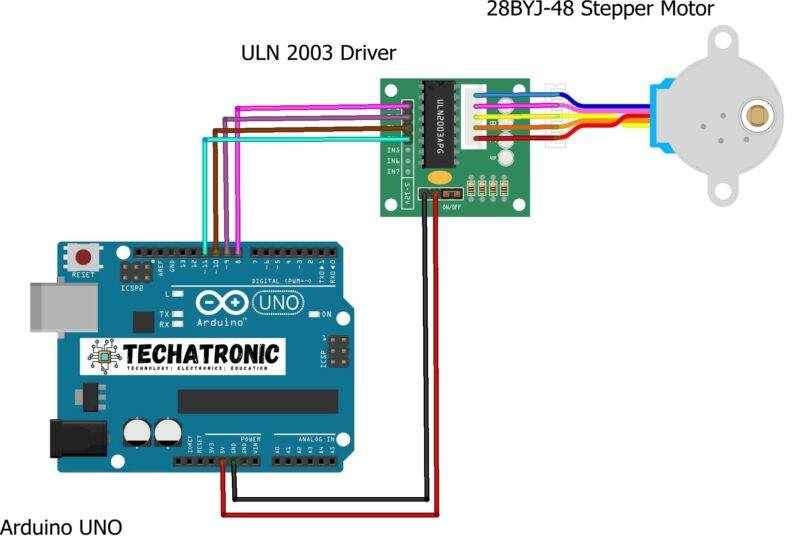 stepper motor with arduino circuit