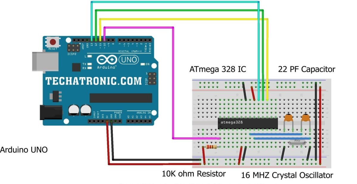 Bootload Arduino circuit diagram