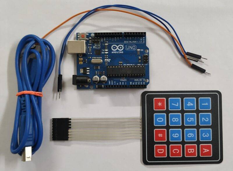 Arduino with keypad component