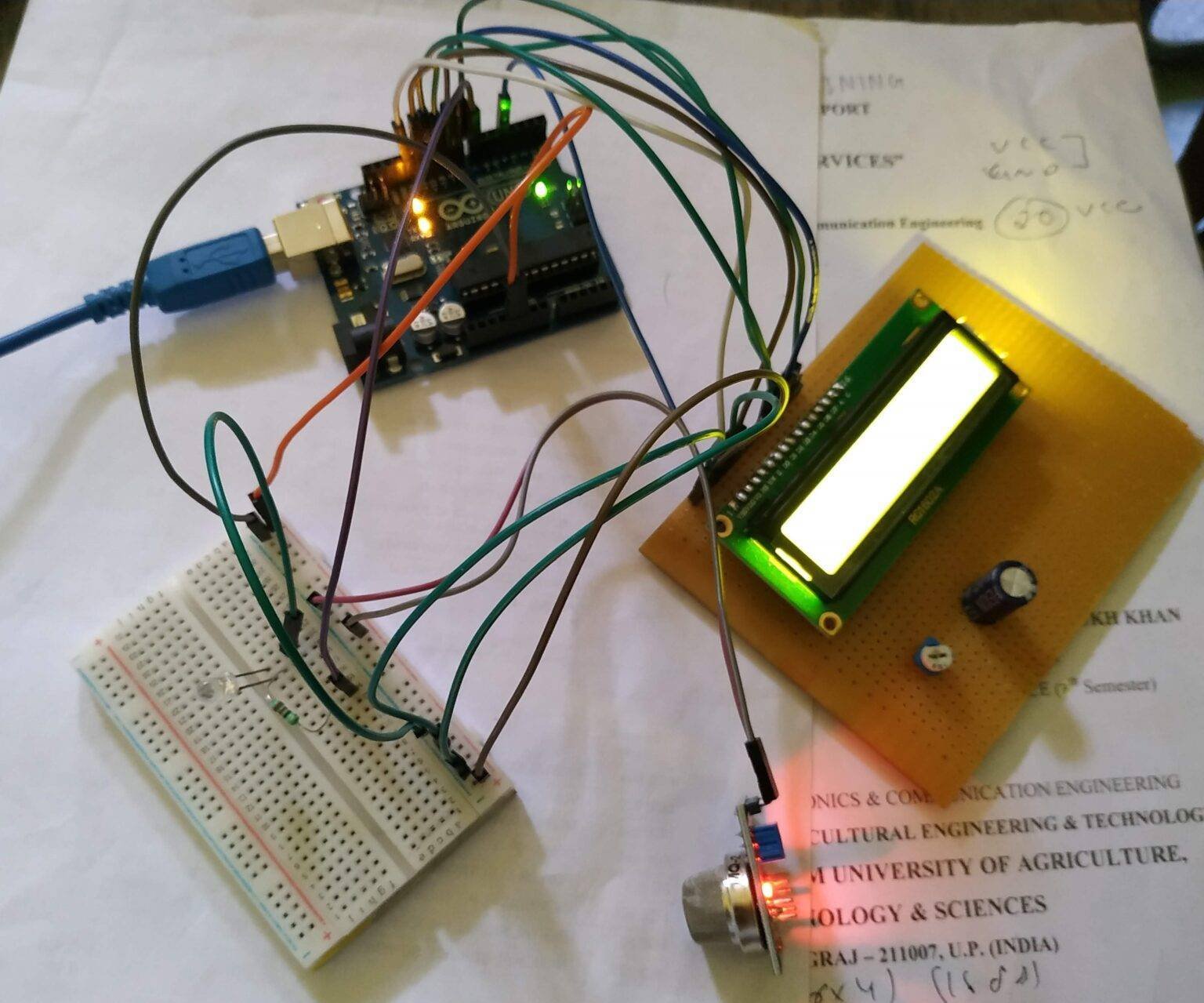 LPG Gas leakage detector using arduino | Arduino Project