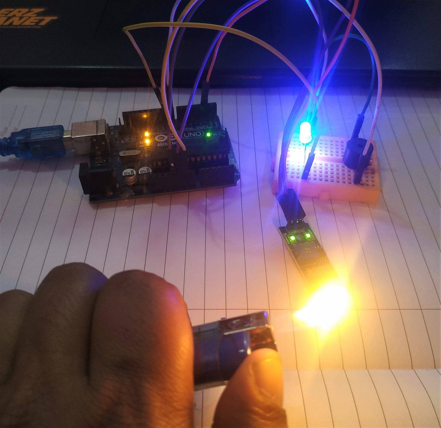 Flame detector using Arduino | Flame sensor Arduino Interfacing