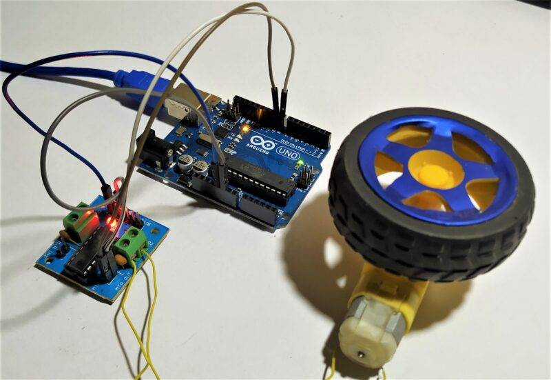 arduino with l293d circuit
