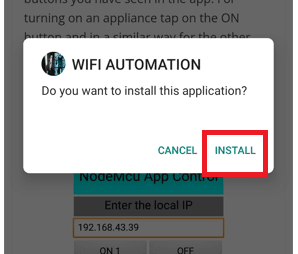 wifi home automation app
