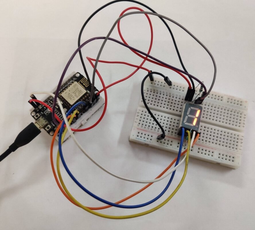 Seven segment display with esp8266 | esp8266 tutorial