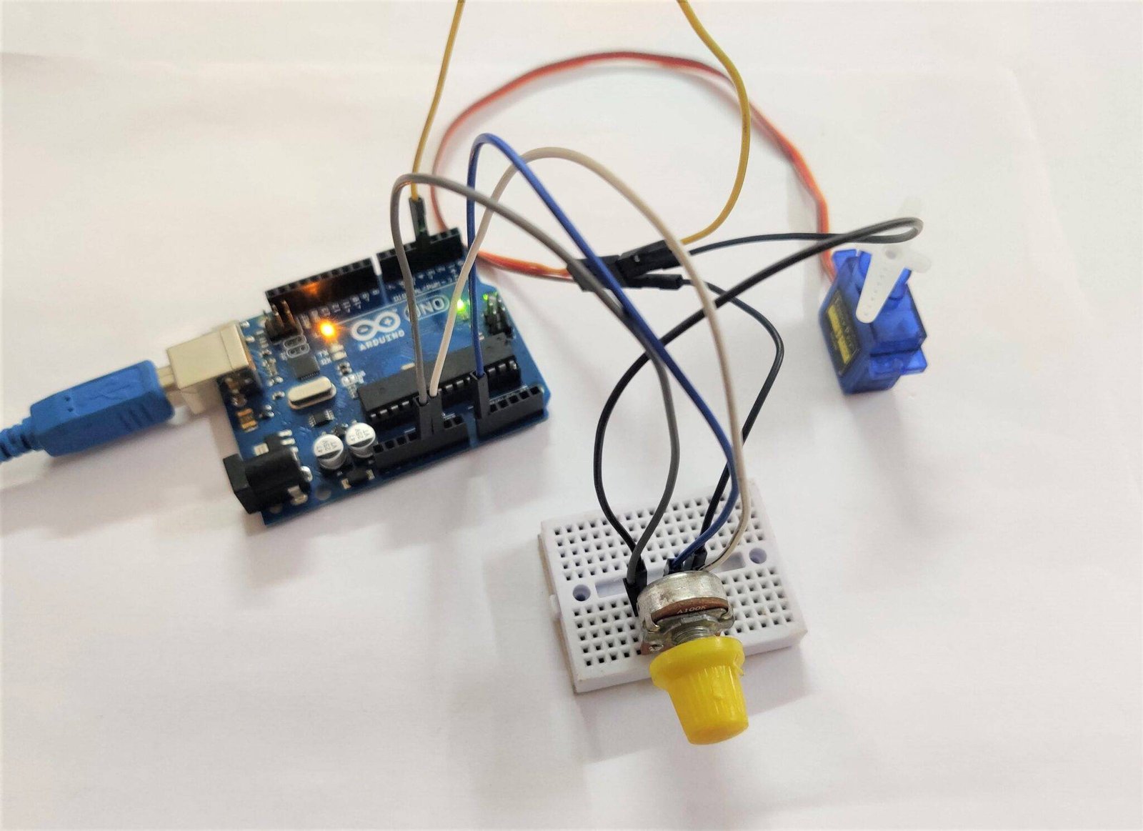 Arduino Servo Control Using Potentiometer - Techatronic