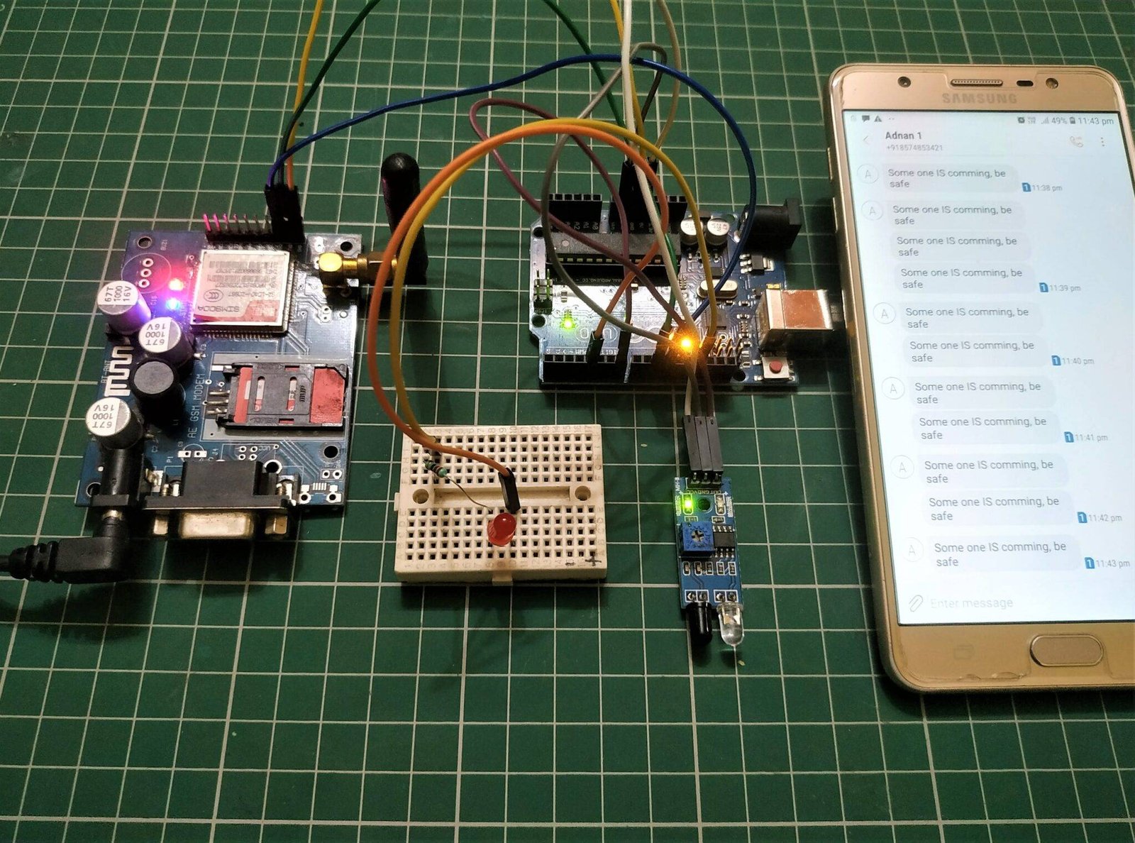 GSM based home security system | GSM project | Arduino GSM Project