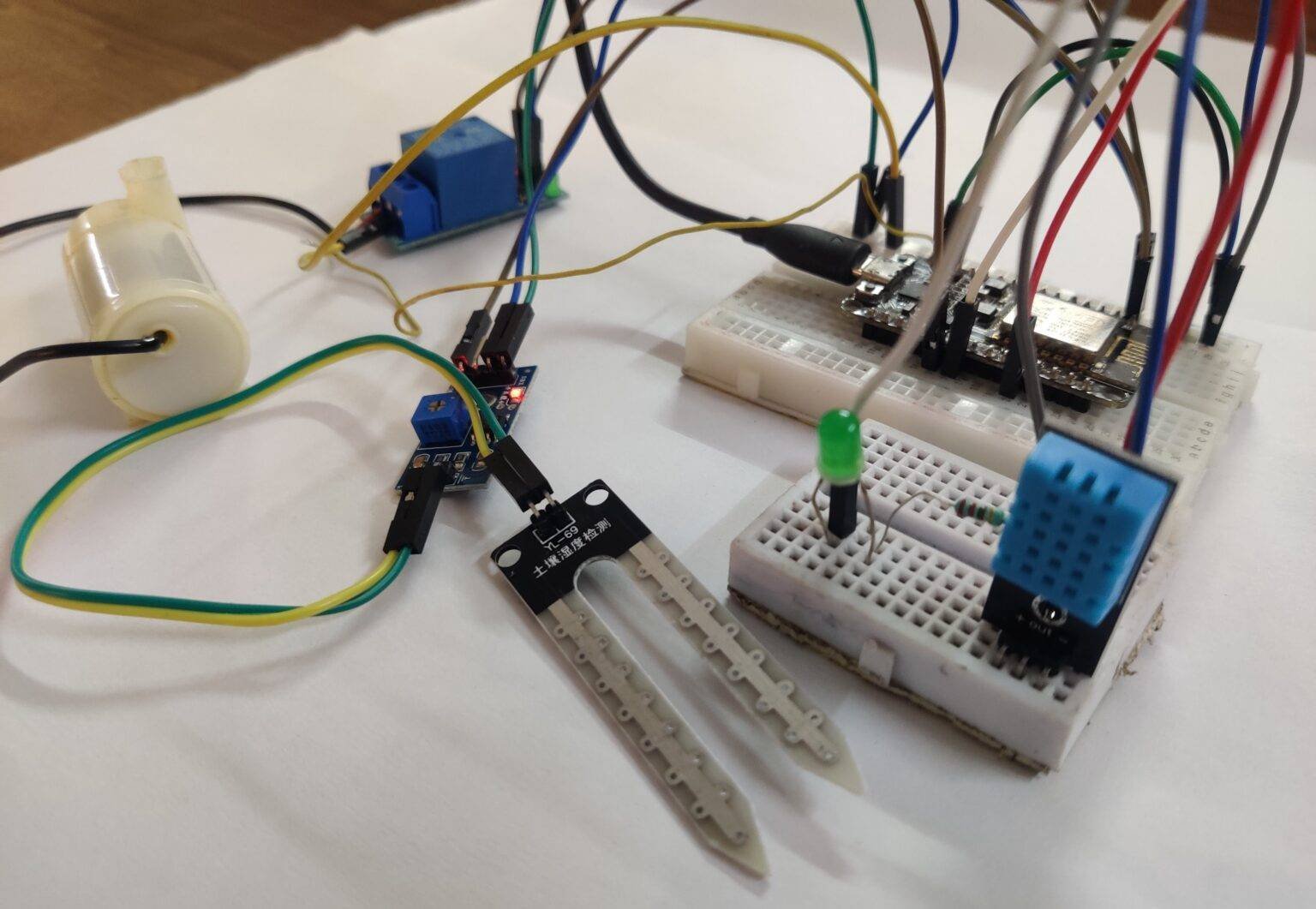 IoT based Smart Irrigation SoilMoisture DHT11 NodeMCU
