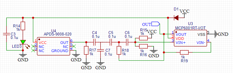 heart beat sensor schematic diagram