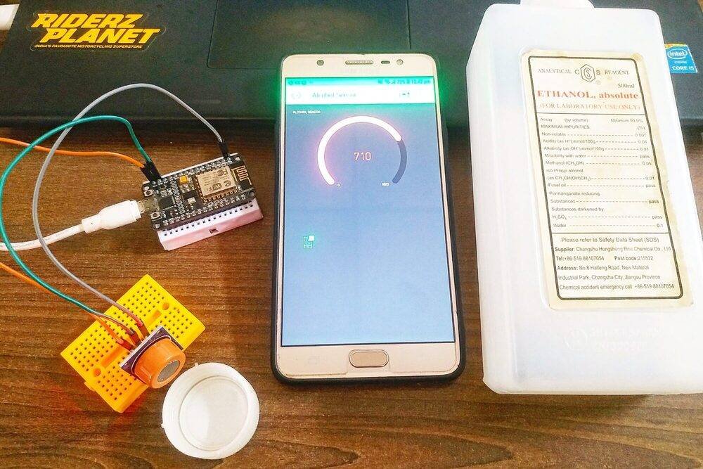 Alcohol detector alarm iot