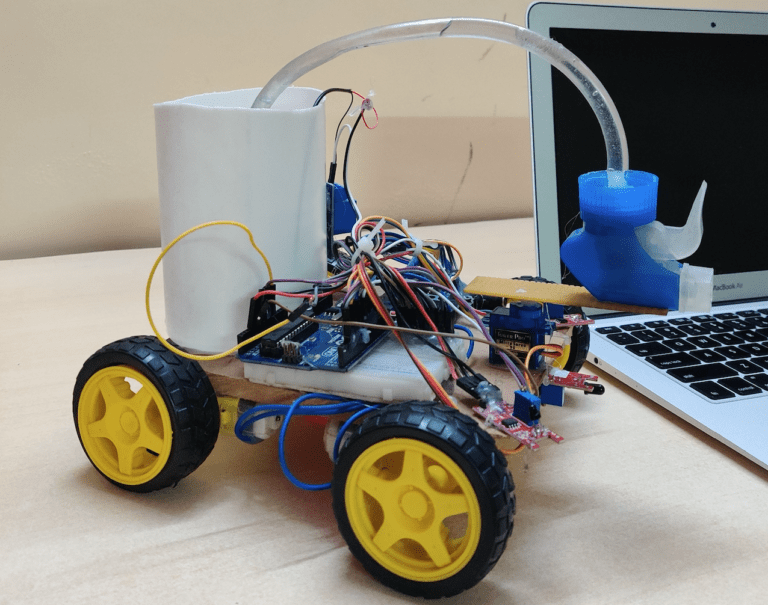 Fire fighter robot using arduino