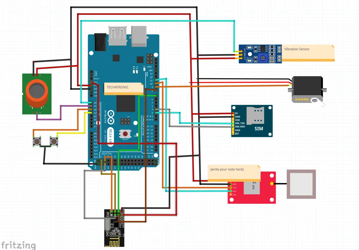 smart helmet project circuit diagram transmitter