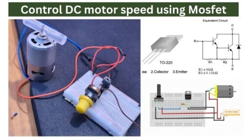 Control DC motor speed using Mosfet