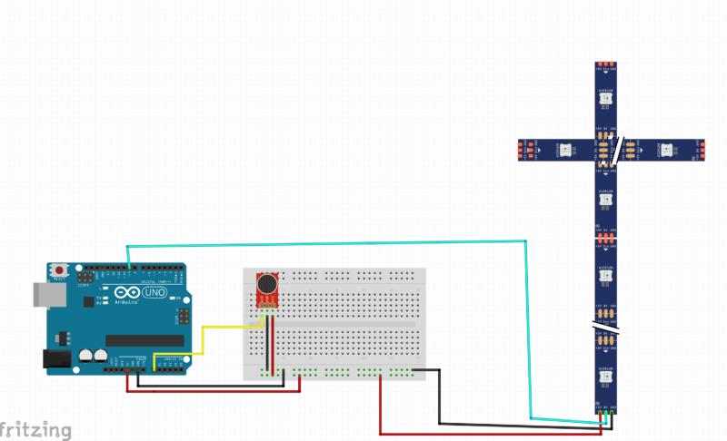 Sound Reactive RGB Tree circuit diagram